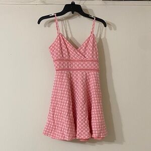 Elegant Pink Floral Mini Dress